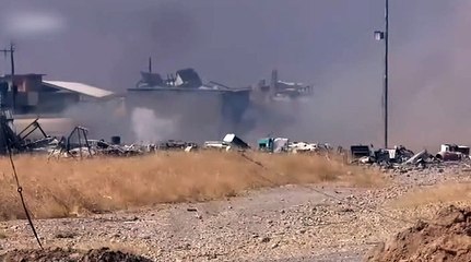 Bomba yüklü kamyonla intihar saldırısı kamerada