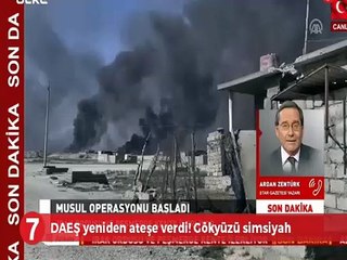 DAEŞ hendekleri ateşe verdi