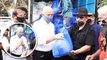 Anupam Kher Distributes Ration Kits To Needy People