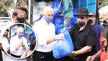 Anupam Kher Distributes Ration Kits To Needy People