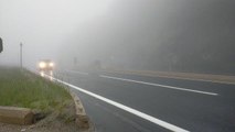 Bolu Dağı'nda sağanak ve sis nedeniyle görüş mesafesi 25 metreye kadar düştü
