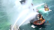 جهود القوات المسلحة في سريلانكا تتواصل لإخماد الحريق على متن سفينة الحاويات