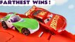Cars Lightning McQueen Team Challenges with Hot Wheels Racers including Angry Birds Red in this Family Friendly Funny Funlings Race Video for Kids from Kid Friendly Family Channel Toy Trains 4U