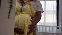 A Husband Hugs His Pregnant Wife | Pregnancy is the best feeling right?