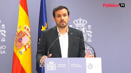 Alberto Garzón asegura que el Gobierno y la CNMC están haciendo "un ejercicio de pedagogía" sobre la nueva factura de la luz