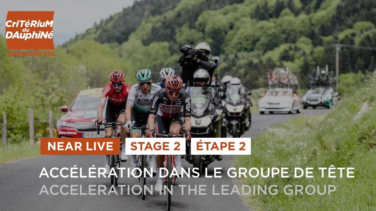#Dauphiné 2021- Étape 2 / Stage 2 - Accélération dans le groupe de tête / Acceleration in the leading group