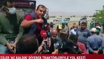 Konya'da çiftçiler, traktörlerle yol kapatıp eylem yaptı