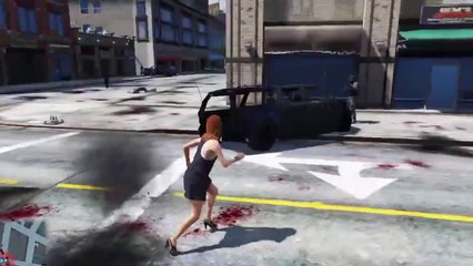 Lady fighting GTA V new Troops Attack saffulivegames