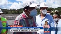 Viceministro visitó la zona afectada por desbordamiento del río Upano