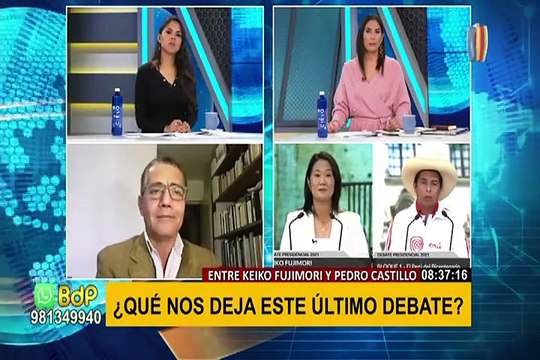 Iván García sobre debate presidencial: “Ambos fueron cuidadosos con sus electores ganados”