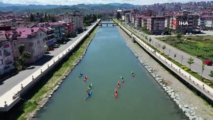 Ordu'nun dereleri yelken ve kano parkuru oldu