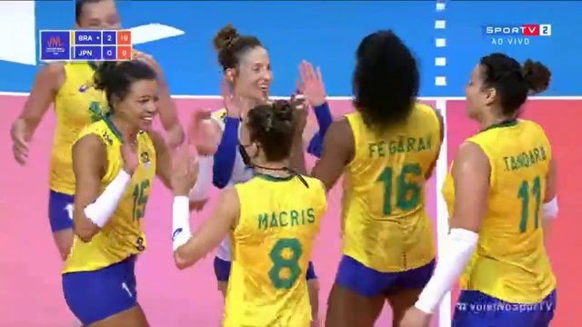 LIGA DAS NAÇÕES DE VÔLEI FEMININO : 3 BRASIL X 0 JAPÃO : SET FINAL - 31/05/2021