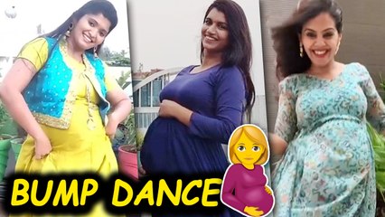வயிற்றில் குழந்தையுடன் குத்தாட்டம் போடும் பிரபலங்கள் | Dance with Baby Bump | Filmibeat Tamil