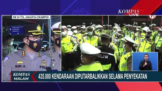 Pantauan Hari Terakhir Penyekatan Arus Balik Lebaran di Tol Jakarta-Cikampek