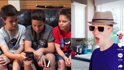 Ninja Kids Ashton, Bryton & Ethan Tik Tok Battle