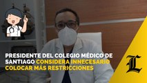 Presidente del Colegio Médico de Santiago considera innecesario colocar más restricciones en esa ciudad