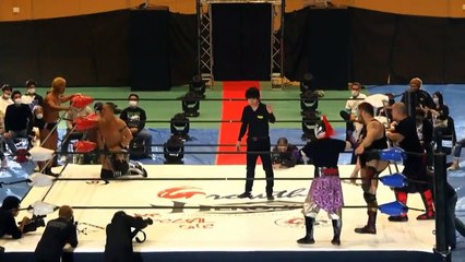 Strong Hearts (CIMA, El Lindaman & T-Hawk) vs. Shingo Suzuki, SUGI & Yuji Hino