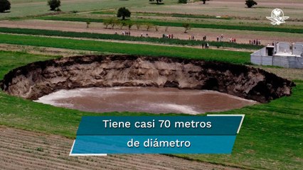 Socavón en Puebla se habría formado por falla geológica: autoridades