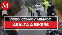 Hombres armados detienen a motociclistas y los asaltan en carretera en Edomex