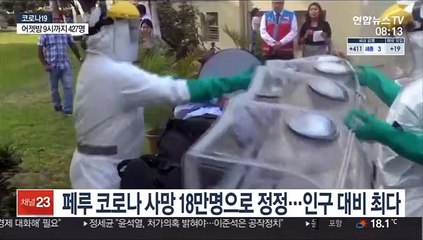 페루 코로나19 사망자 7만→18만명 정정…인구 대비 세계 최다