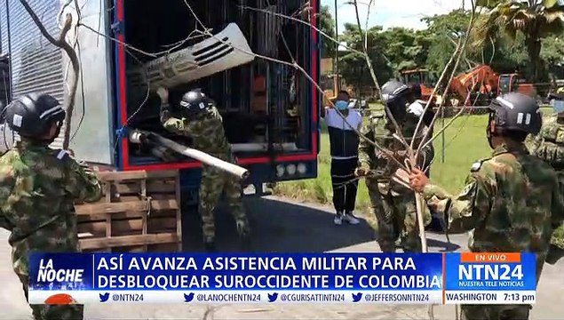 Las Fuerzas Militares y la Policía avanzan en las acciones de desbloqueo y caravanas de abastecimiento que han permitido la movilización de 30 mil toneladas de alimentos