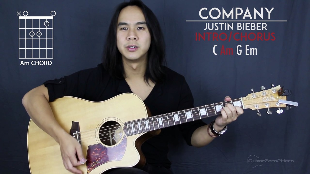 Company Justin Bieber Guitar Tutorial Lesson Acoustic