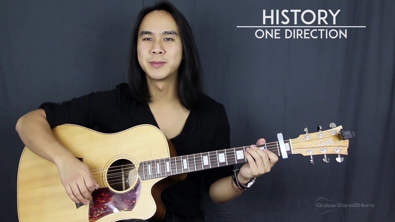History One Direction Guitar Tutorial Lesson Acoustic - Easy