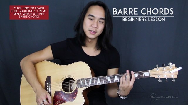 How To Play Guitar Barre Chords - Beginner's Guitar Lesson