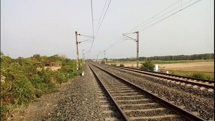 Wap-5 screaming Howarh-Maldatown Express slowly run at a golden afternoon __ Indian Railway