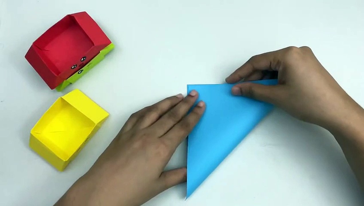 Diy Mini Paper Stacking Storage Box / Paper Crafts For School / Paper Craft / Easy Origami  Box Diy