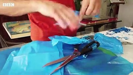 Brazilian artist makes his work out of plastic bags