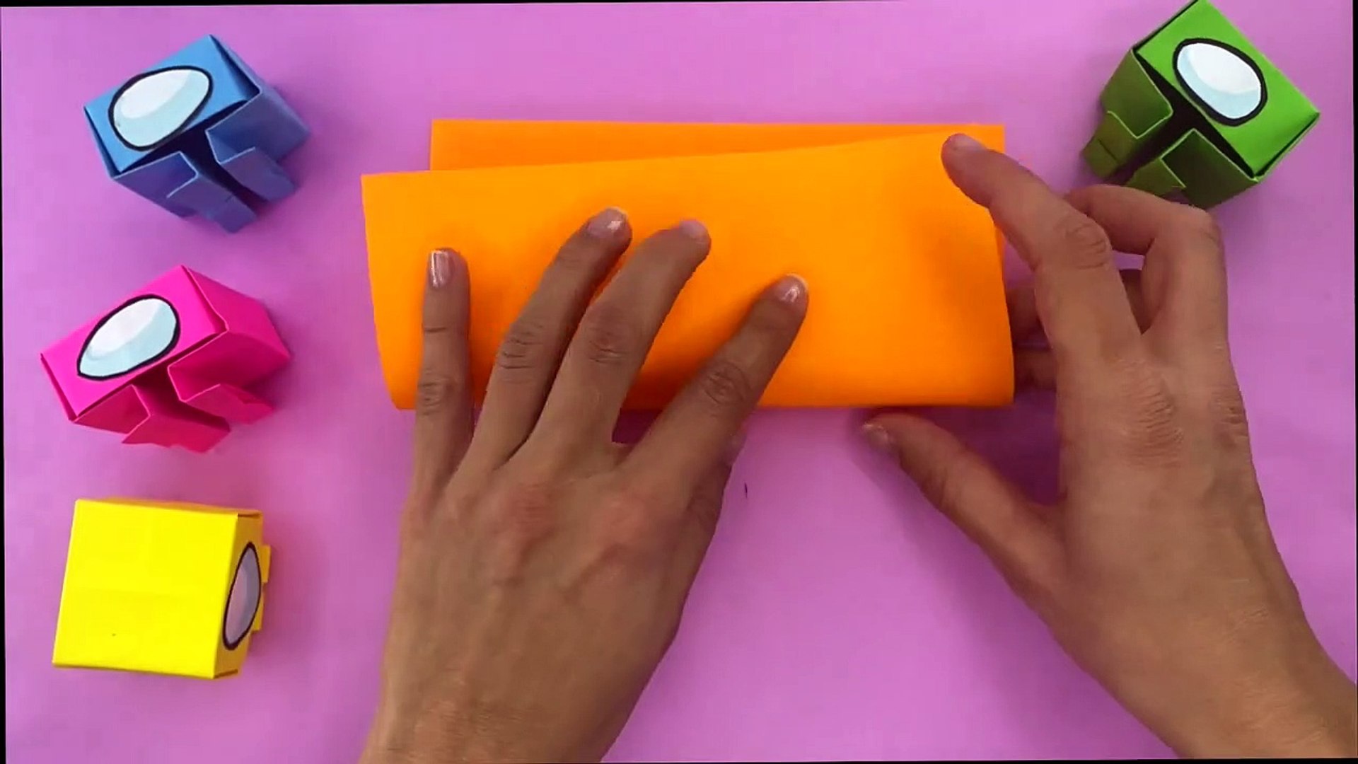⁣How To Make Origami Among Us Toy [Paper Among Us]