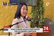 Keiko Fujimori reconoce sus errores: “Pido perdón a todos los que se hayan sentido afectados”