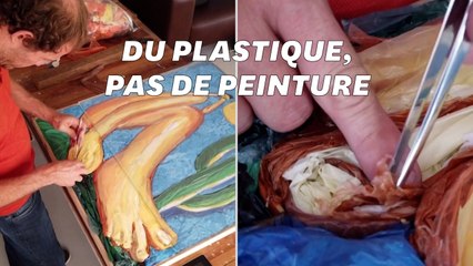 Download Video: Cet artiste brésilien utilise des sacs plastiques pour créer ses tableaux