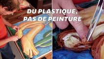 Cet artiste brésilien utilise des sacs plastiques pour créer ses tableaux