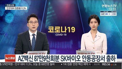 AZ백신 87만9천회분 SK바이오 안동공장서 출하
