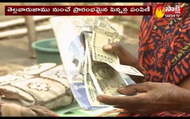 ఏపీ వ్యాప్తంగా వైఎస్‌ఆర్ పెన్షన్ కానుక పంపిణీ