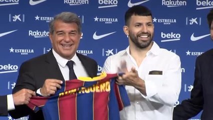 Laporta presenta oficialmente a Kun Agüero