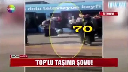 Durakta top sektiren teyze
