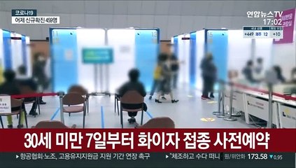 30세 미만 7일부터 화이자 예약…사흘째 400명대