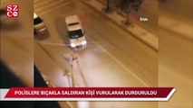 Ankara'da polislere bıçakla saldıran bir kişi, vurularak durdurulabildi