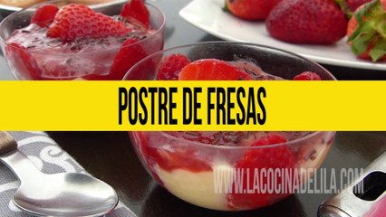 Cómo hacer postre de fresas ✅