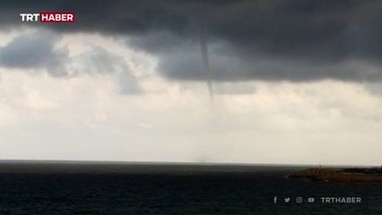 Antalya'da hortum böyle görüntülendi