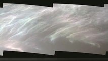 Twilight Ice Clouds drifting on Mars spotted in color by NASA's Curiosity Rover(1)