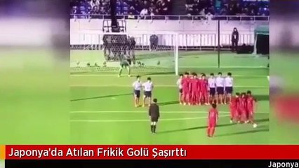 Japonya'da atılan frikik golü herkesi şaşırttı