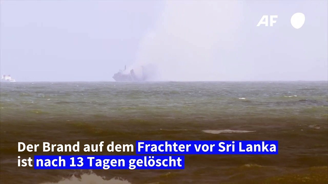 Brennender Frachter vor Sri Lanka nach 13 Tagen gelöscht