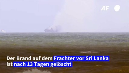 Brennender Frachter vor Sri Lanka nach 13 Tagen gelöscht