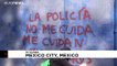 شاهد.. مظاهرات نسائية في مكسيكو سيتي احتجاجاً على عنف رجال الأمن