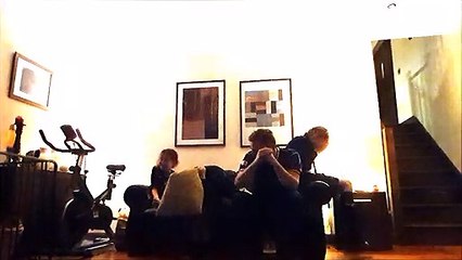 The Robertson family from Avonbridge celebrate Scotland win to go through to Euro 2020 finals