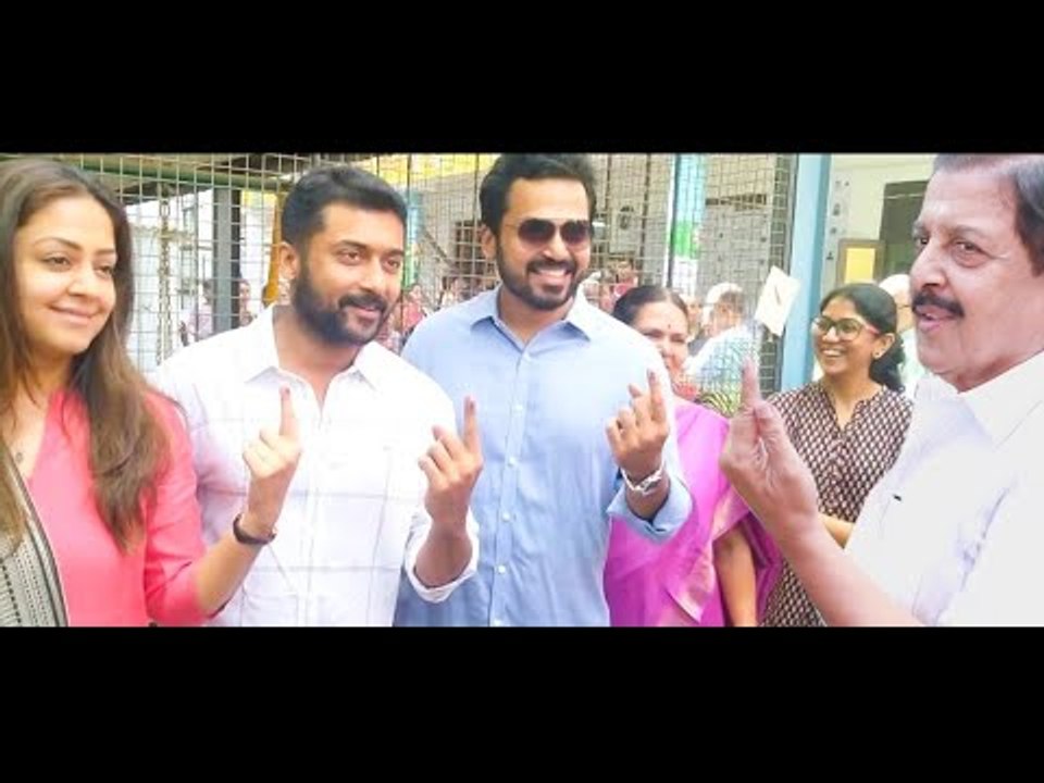 EXCLUSIVE: Actor Sivakumar Full Family Casts their votes | Surya | Karthi | Jyothika